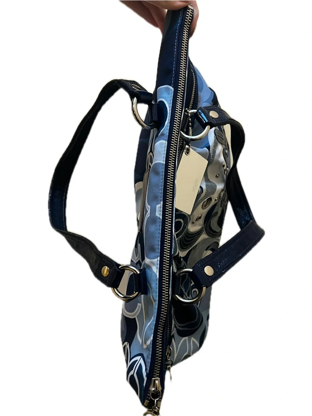 Coach Poppy Glam Pop Denim Appliqué Tote